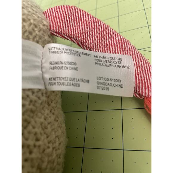 Anthropologie Plush Elephant Boho Knit Bed Room Decor Toy Stuffed Animal 2015 - Picture 8 of 10